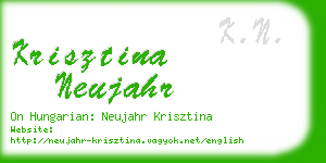 krisztina neujahr business card